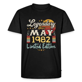 Legendary since May 1982 Limited Edition - T-shirt Premium bio Homme - noir - Devant - Nico (187cm)