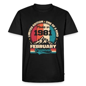 Légende vivante depuis février 1981 - T-shirt Premium bio Homme - noir - Devant - Nico (187cm)