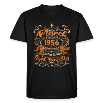March 1956 | Aged Perfectly - T-shirt Premium bio Homme - noir - Devant - Nico (187cm)