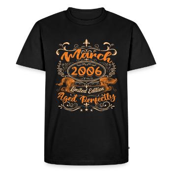 March 2006 | Aged Perfectly - T-shirt Premium bio Homme - noir - Devant - Nico (187cm)