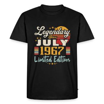 July 1967 Anniversary - Limited Edition | 1967 - Men's Premium Organic T-Shirt - black - Front - Nico (187cm)