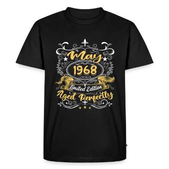 Mai 1968 -Vintage Cadeau d'anniversaire - 1968 - T-shirt Premium bio Homme - noir - Devant - Nico (187cm)