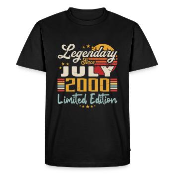 July 2000 Anniversary - Limited Edition | 2000 - Men's Premium Organic T-Shirt - black - Front - Nico (187cm)