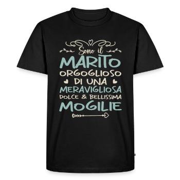 Sono il Marito Orgoglioso di una meravigliosa... - T-shirt Premium bio Homme - noir - Devant - Nico (187cm)