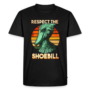 Shoebill Bird Abu Markub - Men's Premium Organic T-Shirt - black - Front - Nico (187cm)