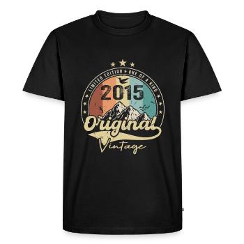 Original Vintage 2015 Limited Edition 2015 - Men's Premium Organic T-Shirt - black - Front - Nico (187cm)