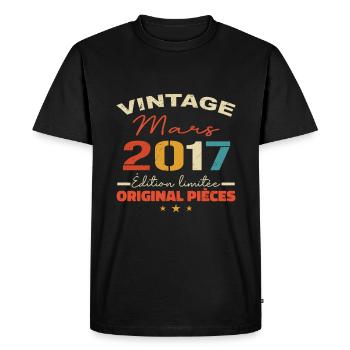 March 2017 anniversary 2017 legends March - Men's Premium Organic T-Shirt - black - Front - Nico (187cm)