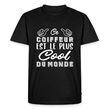 Ce Coiffeur est Le Plus Cool Du Monde - T-shirt Premium bio Homme - noir - Devant - Nico (187cm)