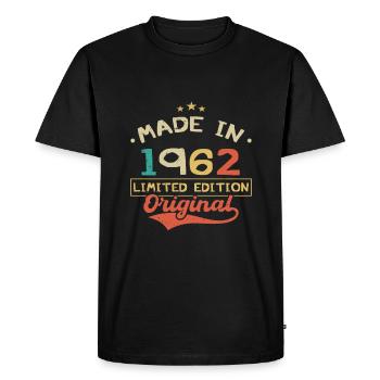 Made in 1962 | Limited Edition 1962 | Original - Men's Premium Organic T-Shirt - black - Front - Nico (187cm)