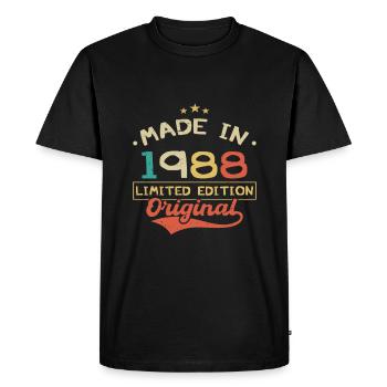 Made in 1988 | Limited Edition 1988 - T-shirt Premium bio Homme - noir - Devant - Nico (187cm)