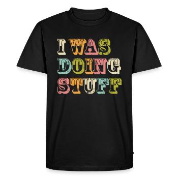 Je faisais des trucs vintage - T-shirt Premium bio Homme - noir - Devant - Nico (187cm)