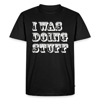 Je faisais des trucs vintage - T-shirt Premium bio Homme - noir - Devant - Nico (187cm)