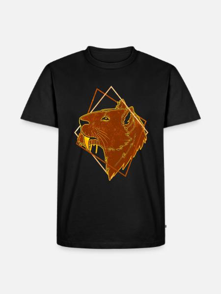 Saber-toothed tiger - Men's Premium Organic T-Shirt - black