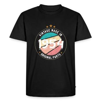 Cadeau Anniversaire 1954 Femme | Né en 1954 - T-shirt Premium bio Homme - noir - Devant - Nico (187cm)