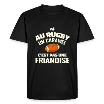 Rugby Humour, Passionné de Rugby, Fan de Rugby - T-shirt Premium bio Homme - noir - Devant - Nico (187cm)