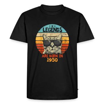 Les légendes sont nées en 1950 Anniversaire Cadeau - T-shirt Premium bio Homme - noir - Devant - Nico (187cm)