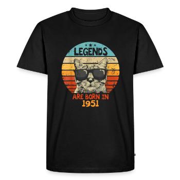 Les légendes sont nées en 1951 Anniversaire Cadeau - T-shirt Premium bio Homme - noir - Devant - Nico (187cm)
