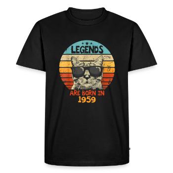 Les légendes sont nées en 1959 Anniversaire Cadeau - T-shirt Premium bio Homme - noir - Devant - Nico (187cm)