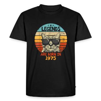Les légendes sont nées en 1975 Anniversaire Cadeau - T-shirt Premium bio Homme - noir - Devant - Nico (187cm)