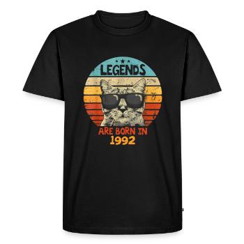 Les légendes sont nées en 1992 Anniversaire Cadeau - T-shirt Premium bio Homme - noir - Devant - Nico (187cm)