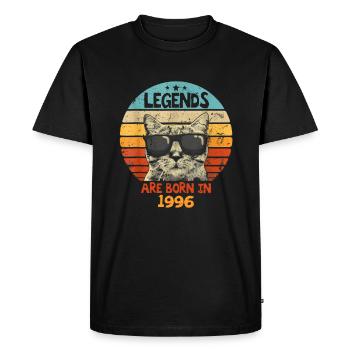 Les légendes sont nées en 1996 Anniversaire Cadeau - T-shirt Premium bio Homme - noir - Devant - Nico (187cm)