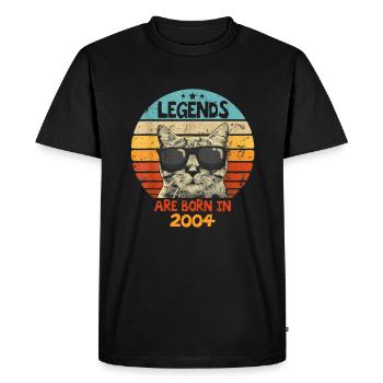 Les légendes sont nées en 2004 Anniversaire Cadeau - T-shirt Premium bio Homme - noir - Devant - Nico (187cm)