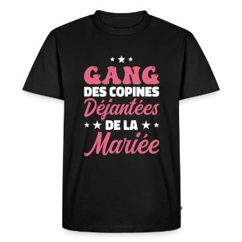 Gang Des Copines Déjantées De La Mariée - T-shirt Premium bio Homme - noir - Devant - Nico (187cm)