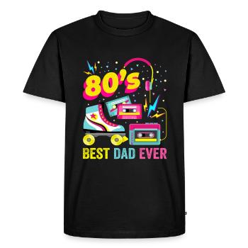 80s Dad 1980s Fashion Eighties Fathers Day 80's - T-shirt Premium bio Homme - noir - Devant - Nico (187cm)