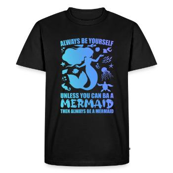 Mermaid - Sirène - Mermaid squad - T-shirt Premium bio Homme - noir - Devant - Nico (187cm)