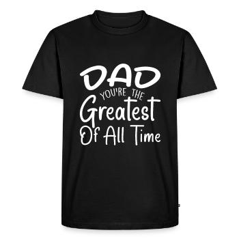 Meilleur Papa du Monde | Meilleur Père Cadeau Papa - T-shirt Premium bio Homme - noir - Devant - Nico (187cm)