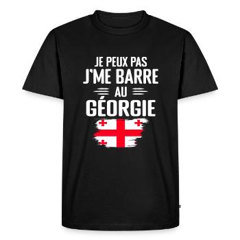 I can't I bar in Georgia - Men's Premium Organic T-Shirt - black - Front - Nico (187cm)