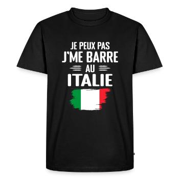 I can't I bar in Italy - Men's Premium Organic T-Shirt - black - Front - Nico (187cm)