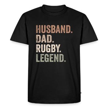 Rugby Sport Design for your Rugby Husband - T-shirt Premium bio Homme - noir - Devant - Nico (187cm)