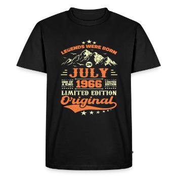 July 1966 vintage retro anniversary 1966 - Men's Premium Organic T-Shirt - black - Front - Nico (187cm)