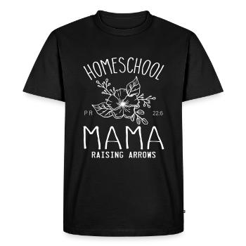 Homeschool Mama - Men's Premium Organic T-Shirt - black - Front - Nico (187cm)