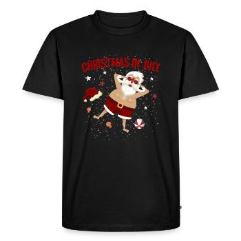 Xmas Christmas In July - Men's Premium Organic T-Shirt - black - Front - Nico (187cm)