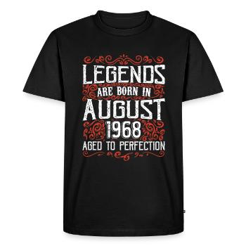 August 1968 Birthday 1968 Legends August - Men's Premium Organic T-Shirt - black - Front - Nico (187cm)