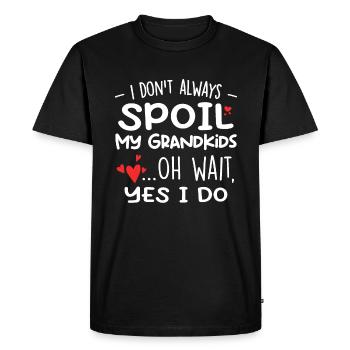 I Don't Always Spoil Grandkids Funny Grandma Tees - T-shirt Premium bio Homme - noir - Devant - Nico (187cm)
