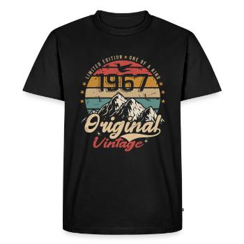 Original Vintage 1967 édition limitée 1967 - T-shirt Premium bio Homme - noir - Devant - Nico (187cm)