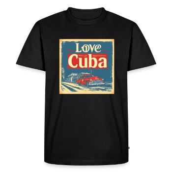 Cuba La Havane Voiture Ancienne - T-shirt Premium bio Homme - noir - Devant - Nico (187cm)