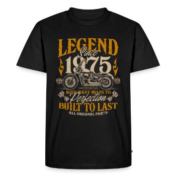 Legend Since 1975 Cadeau d’anniversaire moto - T-shirt Premium bio Homme - noir - Devant - Nico (187cm)