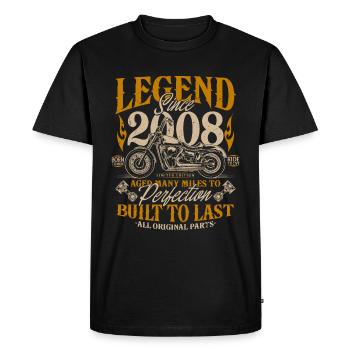 Legend Since 2008 Cadeau d’anniversaire moto - T-shirt Premium bio Homme - noir - Devant - Nico (187cm)