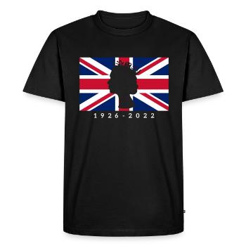 RIP Queen Uk Flag - Men's Premium Organic T-Shirt - black - Front - Nico (187cm)