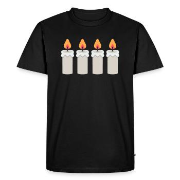 4. Couronne de l’Avent Couronne de l’Avent Bougies de l’Avent Saison de l’Avent - T-shirt Premium bio Homme - noir - Devant - Nico (187cm)
