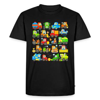 Tractors Agricultural machinery Farmer Tractor Excavator plough - Men's Premium Organic T-Shirt - black - Front - Nico (187cm)