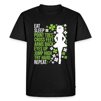 Eat Sleep Irish Dance - Irish Dancer - Men's Premium Organic T-Shirt - black - Front - Nico (187cm)