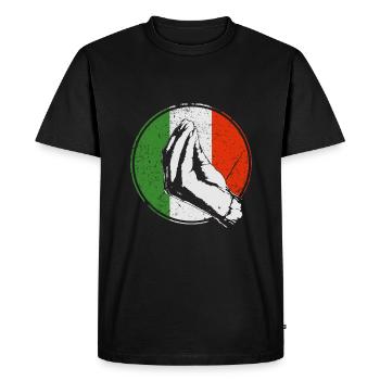 Idée cadeau italienne Drôle Italie - T-shirt Premium bio Homme - noir - Devant - Nico (187cm)