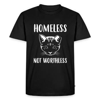 Libération de stérilisation TNR sans abri Chat sauvage - T-shirt Premium bio Homme - noir - Devant - Nico (187cm)