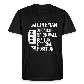 Juge de lignes parce que Brick Wall n’est pas un poste officiel - T-shirt Premium bio Homme - noir - Devant - Nico (187cm)