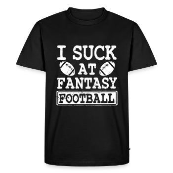 Drôle je suce le perdant de la Fantasy Football League - T-shirt Premium bio Homme - noir - Devant - Nico (187cm)